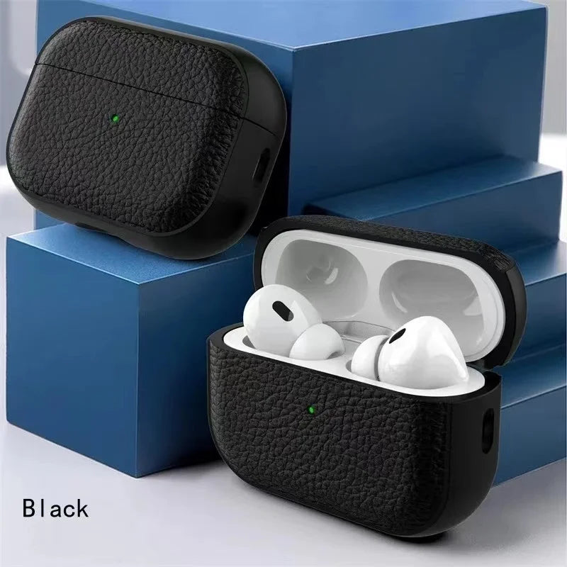 Leather Texture Case For Apple Airpods