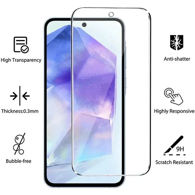 5Pcs Tempered Glass Samsung Screen Protector