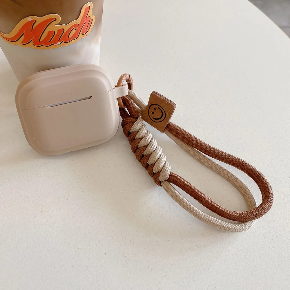 Sweet Protection: Caramel Silicone Earphone Case for AirPods 2/3/4/Pro with Stylish Bracelet
