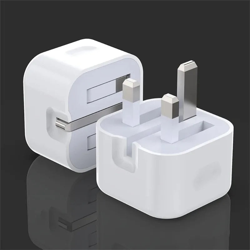 Fast USB C Power Adapter UK Plug 20W 25W iPhone Samsung