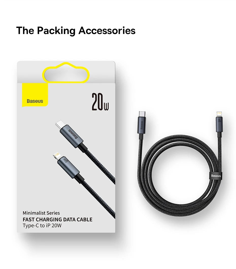 Baseus USB Cable For iPhone | Fast Charging Type C to Lightning