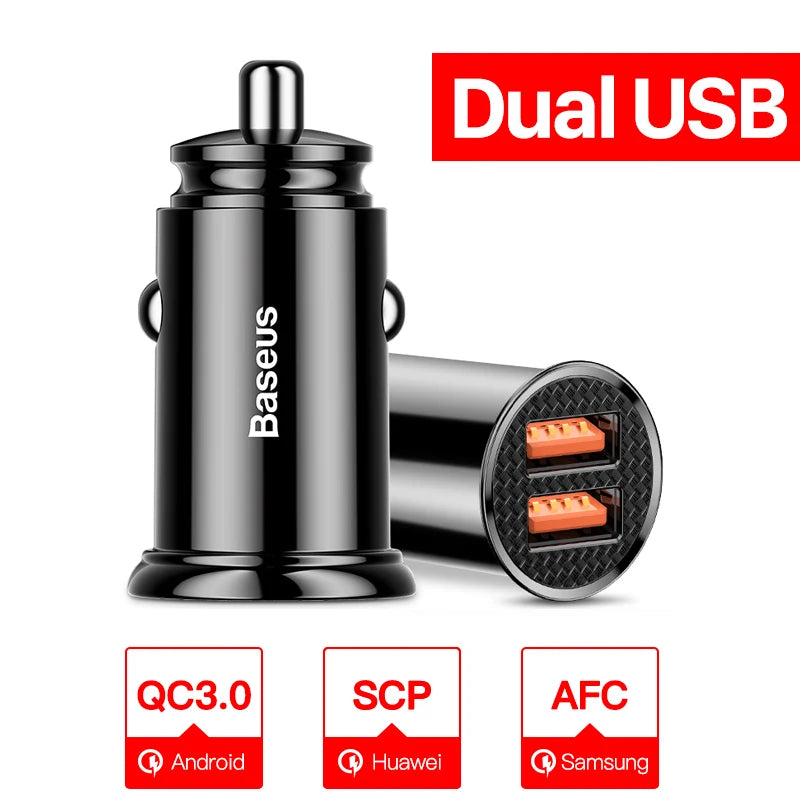 Baseus USB Car Charger Fast Charging | Car USB Charger iPhone