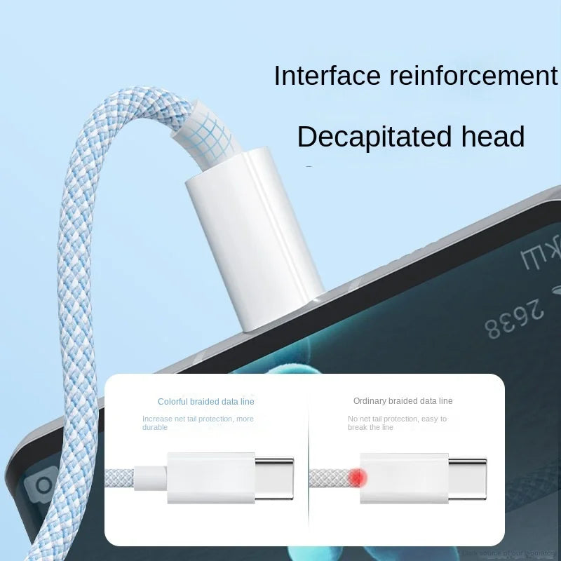 3 In 1 Fast Charging Cable 100W USB Type C Charger Wire
