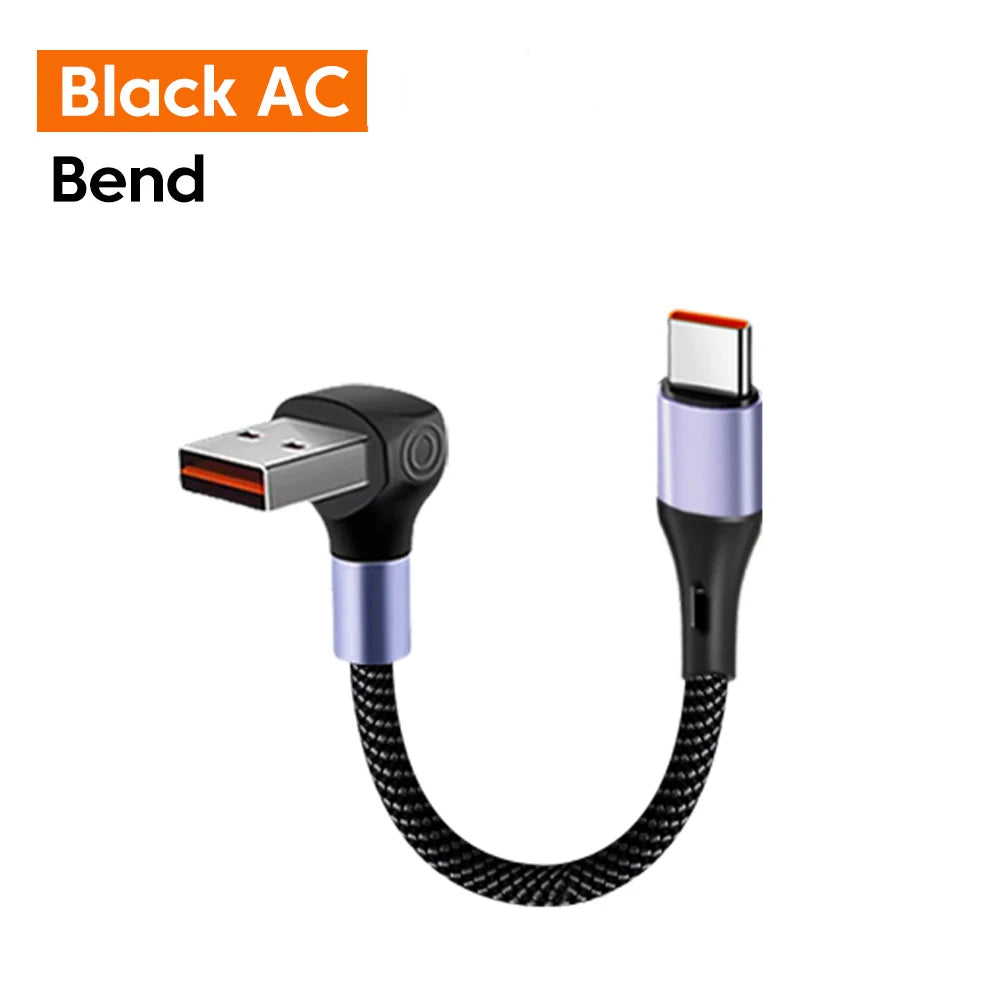15CM 30CM Short Elbow Type C to USB C Cable Fast Charging For Iphone16 15 Xiaomi Samsung Huawei Power BanK USB Type C Data Cable
