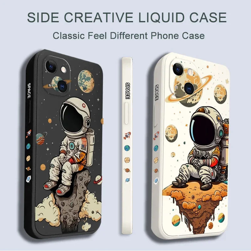 Saturn Cute Astronaut Phone Case