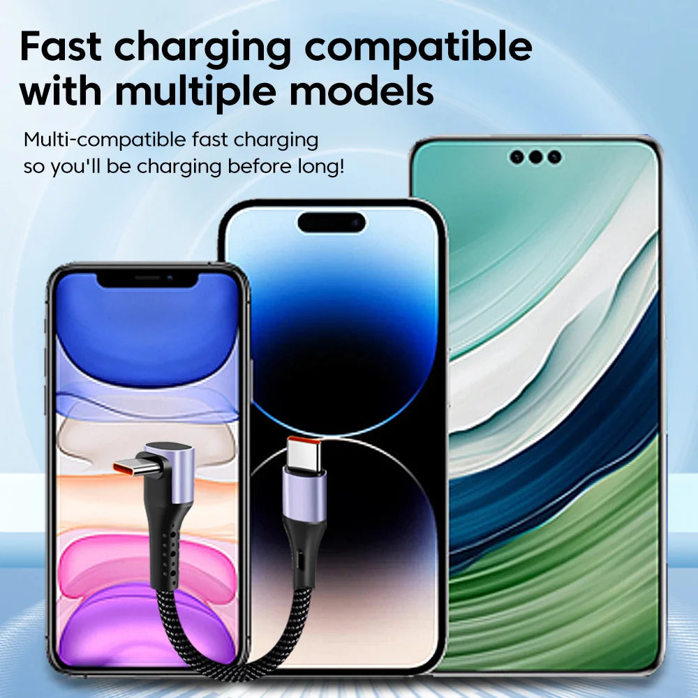 15CM 30CM Short Elbow Type C to USB C Cable Fast Charging For Iphone16 15 Xiaomi Samsung Huawei Power BanK USB Type C Data Cable