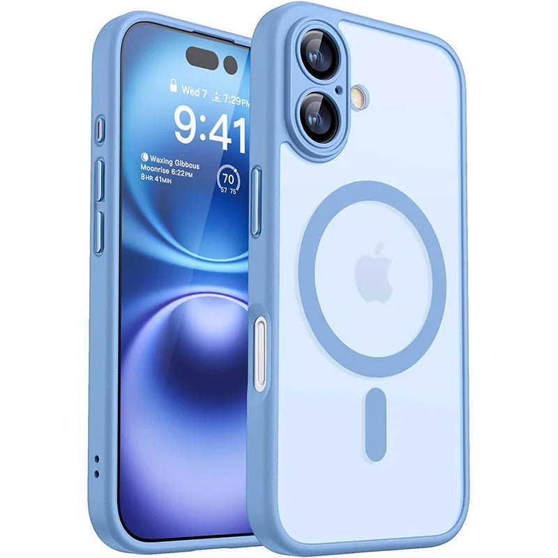 Magsafe Magnetic Shockproof iPhone Case Matte Translucent