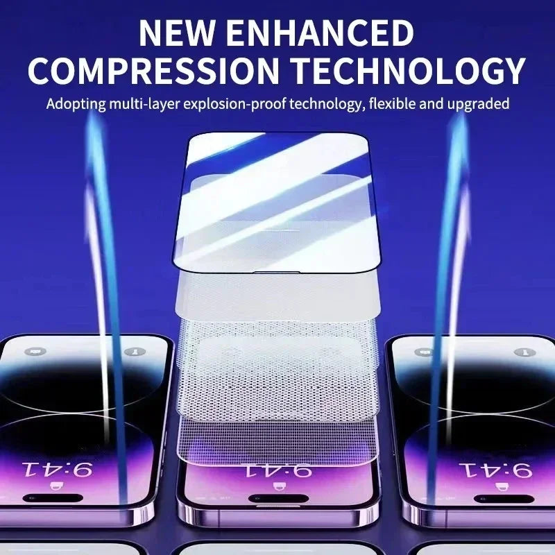 3Pcs Oleophobic iPhone Screen Protector Dust Free Glass Pack