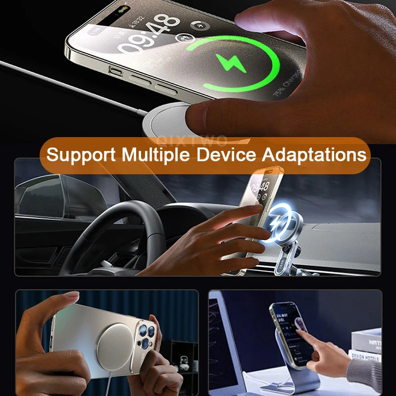 Luxury Glass Lens MagSafe Wireless Charging iPhone Case
