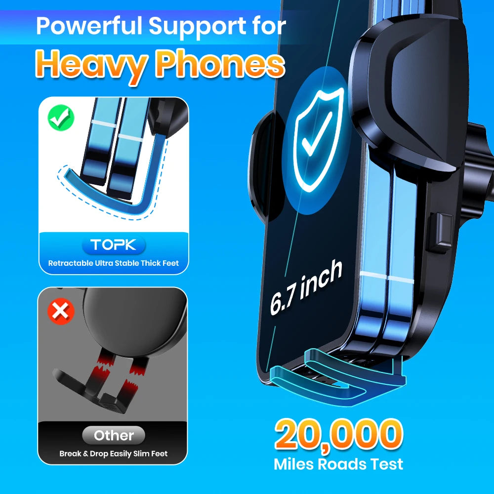 TOPK Car Magnet Phone Mount Flexible Holder for Car Air Vent