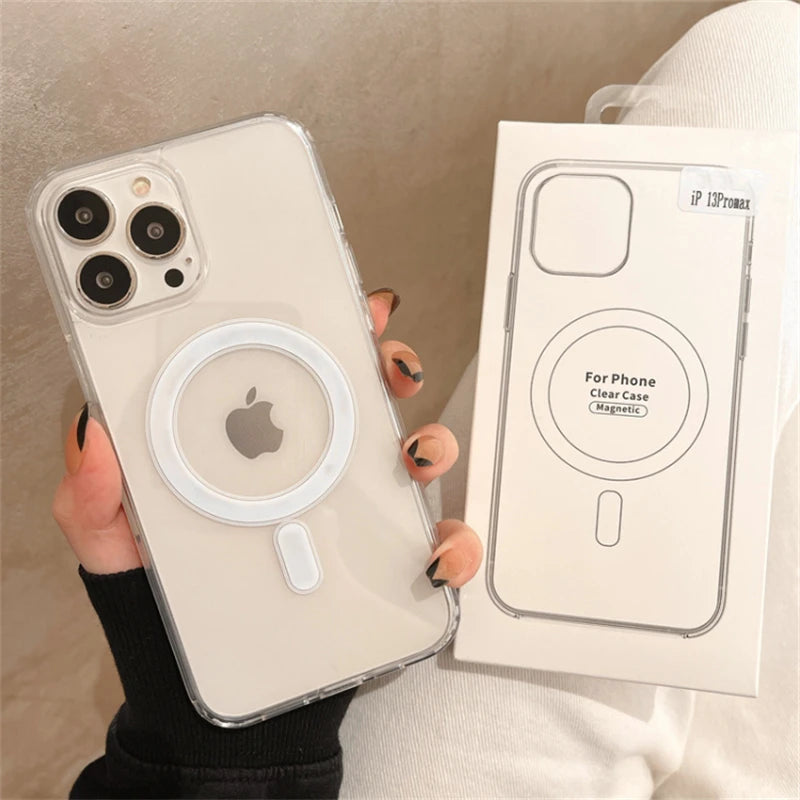 Original Clear MagSafe Magnetic iPhone Wireless Charging Case