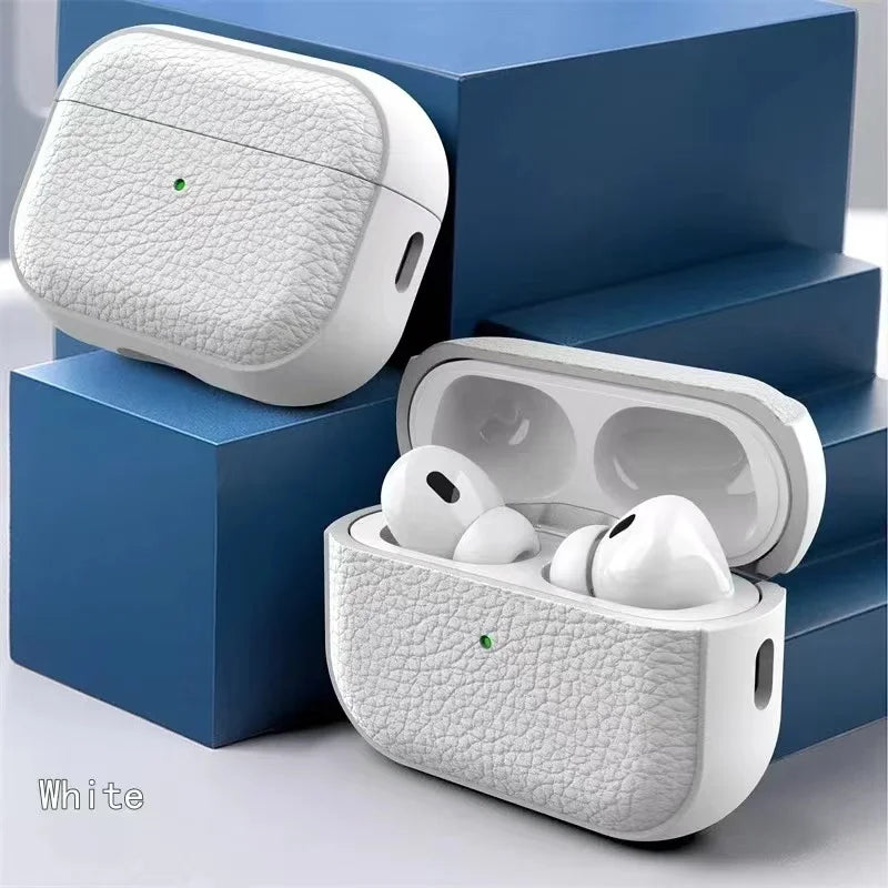 Leather Texture Case For Apple Airpods