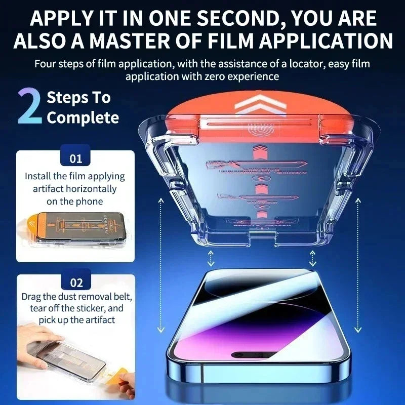 3Pcs Oleophobic iPhone Screen Protector Dust Free Glass Pack