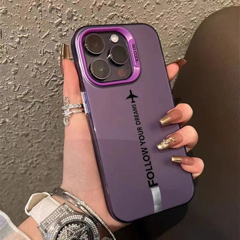 Travel-Inspired Airplane Route Design TPU Basic Case for iPhone