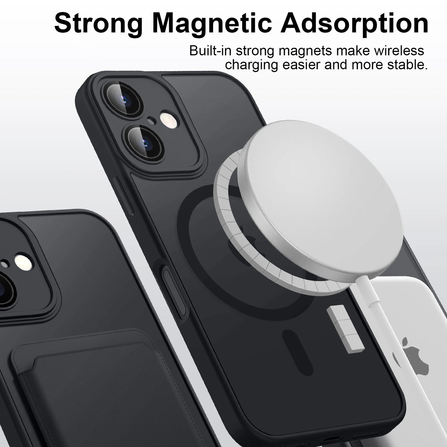 Luxury Magnetic Matte Shockproof iPhone MagSafe Case Cover