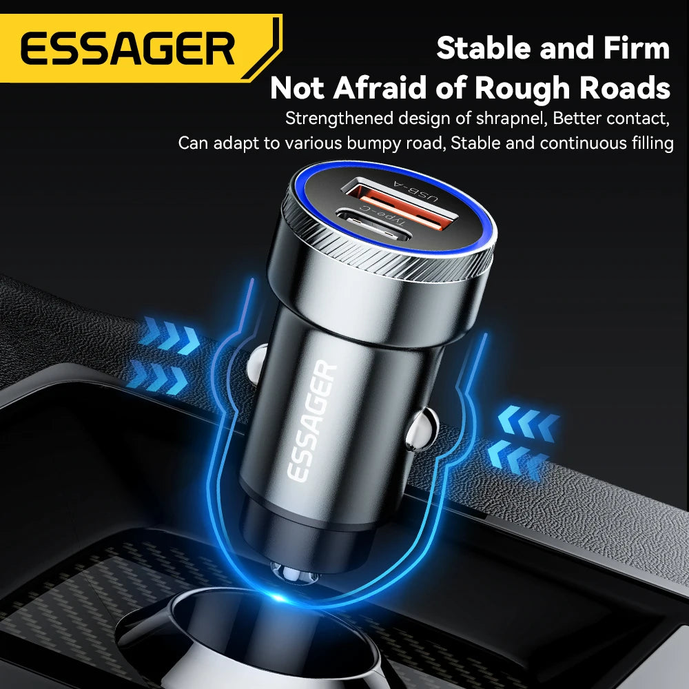 Essager 54W USB Car Charger | Fast Charging for iPhone