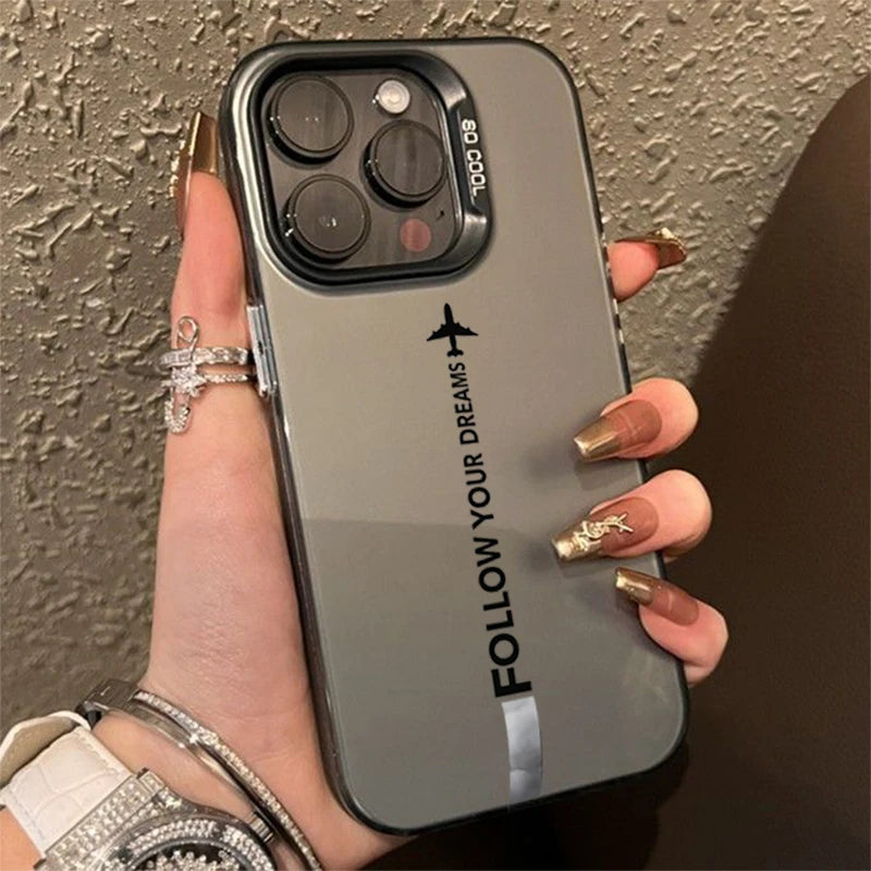 Travel-Inspired Airplane Route Design TPU Basic Case for iPhone