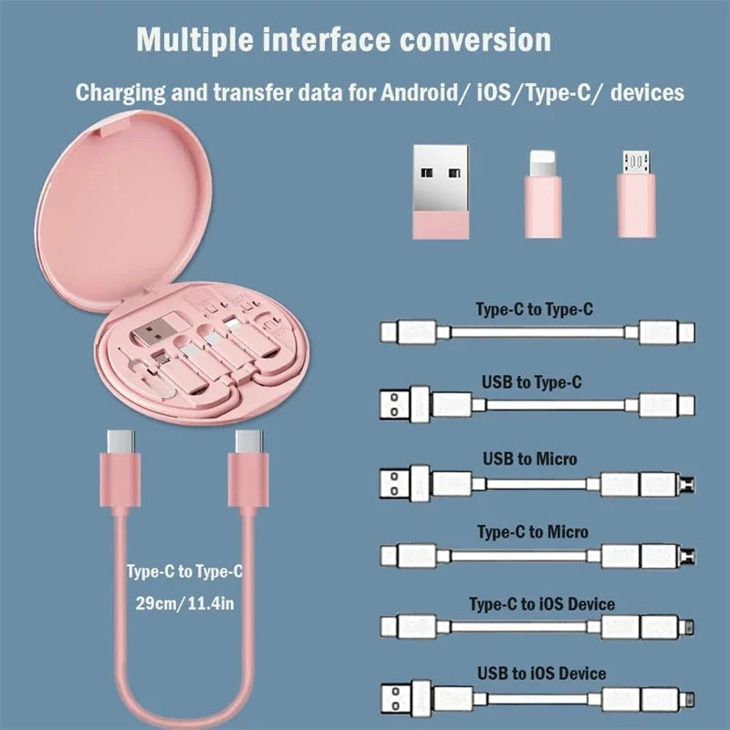 60W Fast Charging iPhone Data Cable Kit | Multi USB Cable