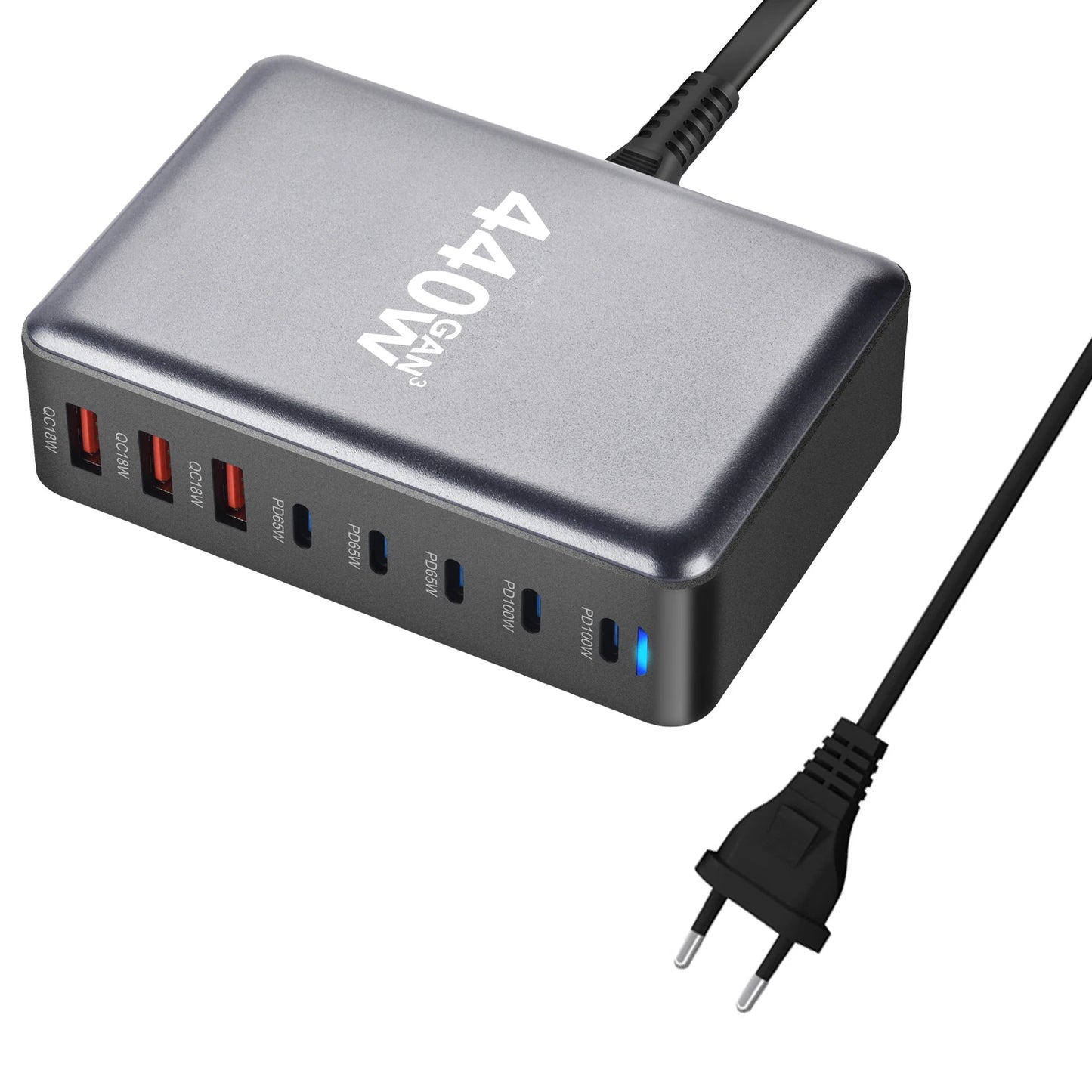 440W GaN USB C 8-Port PD Charger Fast For iPhone16 15