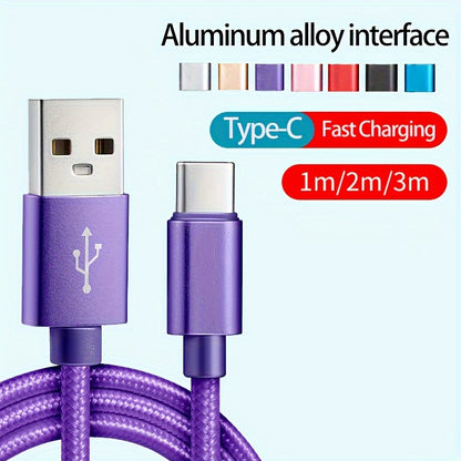 USB Type C Cable Fast Safe Charging Redmi OnePlus 1m 2m 3m