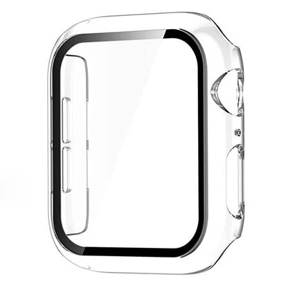 Glass+Cover For Apple Watch case 9 8 7 6 SE 5 iWatch Accessorie Screen Protector Apple watch serie 44mm 40mm 41mm 45mm 42mm 38mm