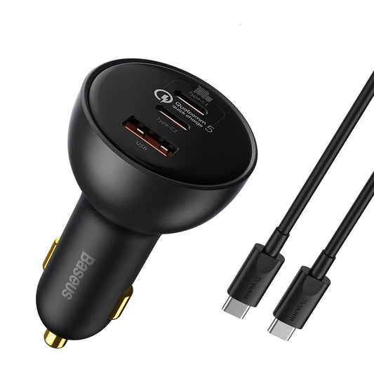 Baseus 160W USB Car Charger QC5.0 Fast Charging for iPhone