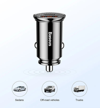 Baseus USB Car Charger Fast Charging | Car USB Charger iPhone