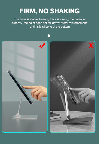 Universal Aluminum Foldable Mobile Phone Stand Holder – Compatible with Smartphones
