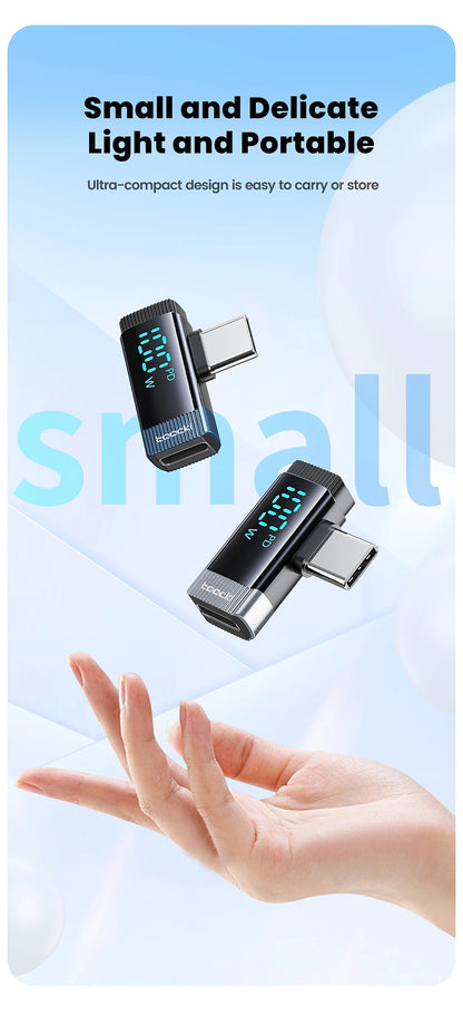 Toocki 90 Degree 100W Type C Adapter USB C Convertor OTG