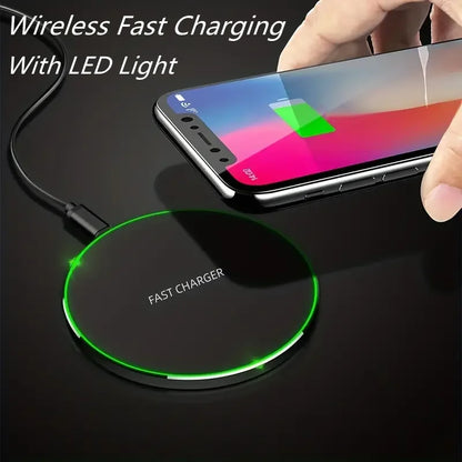 30W Wireless Charger Pad Dock Station for iPhone & Samsung