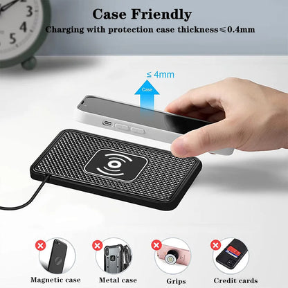 Car Wireless Charging Pad | Fast Wireless Charger for iPhone