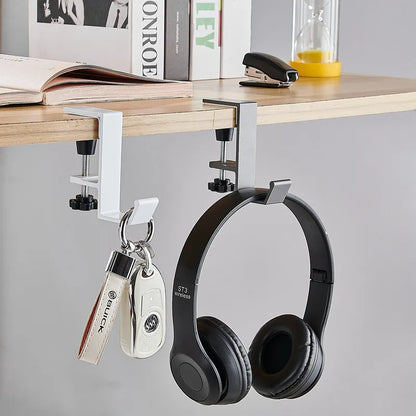 Adjustable Desk Hook Headset Hanger Holder Office Organizer