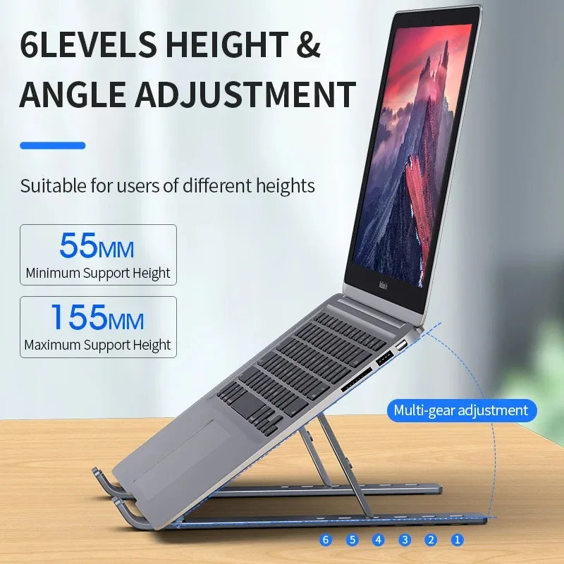 Foldable Laptop Stand Adjustable Portable Notebook Bracket Support
