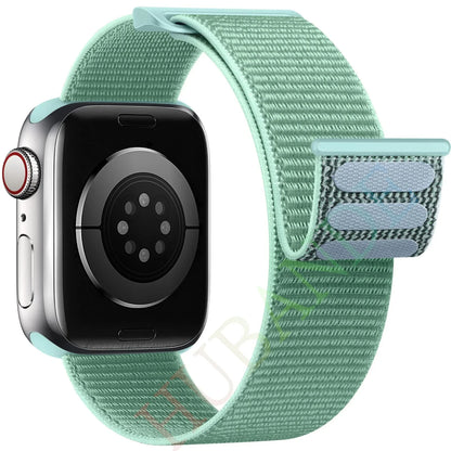Nylon Loop Strap for Apple Watch Band 46mm 40mm 44mm 45mm 42mm 41mm 38mm Smart Belt Bracelet for IWatch Ultra 49mm 8/7/6/SE/5/4