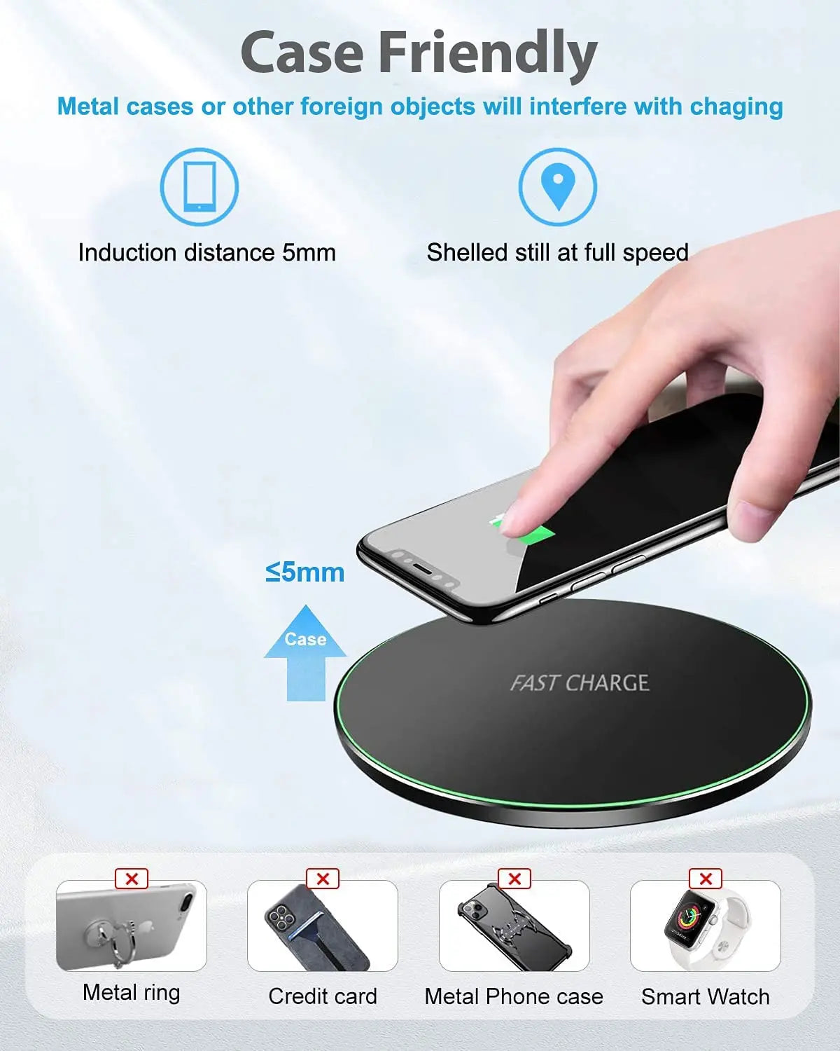 200W Wireless Charger | Fast Induction Charging Pad iPhone