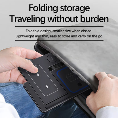 30W LED Fast Wireless Charger Stand 3 in 1 Foldable Station
