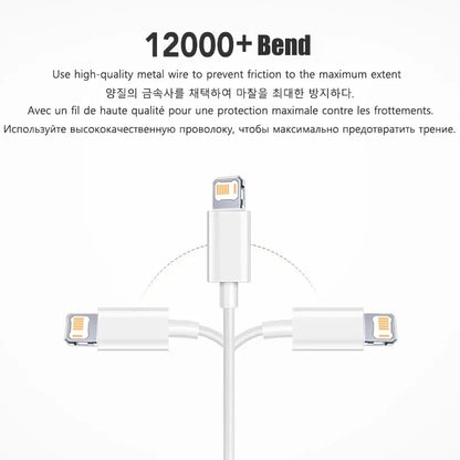 20W PD USB to Lighting USB C to Lighting Fast Charger Cable For Apple iPhone 14 13 12 11 Pro Max X XR Plus iPad Data Sync Line