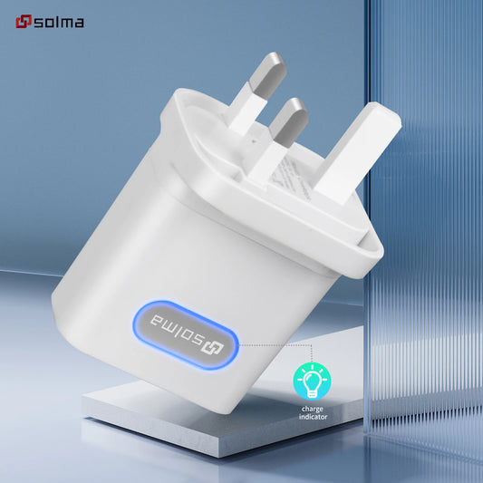 SOLMA UK USB Charger | 3-Port Fast Charger Plug 3.1A