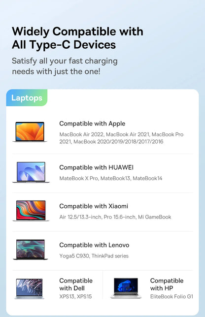 Baseus PD 240W Fast USB-C Cable For iPhone 16 MacBook iPad