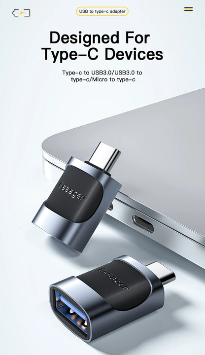 Essager USB 3.0 To Type C OTG Adapter USB A Type C Male To Micro Type C USB A Female Converter For Macbook Laptops Card Reader