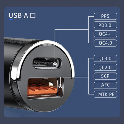 100W Mini USB Car Charger Fast Charging iPhone QC3.0 PD