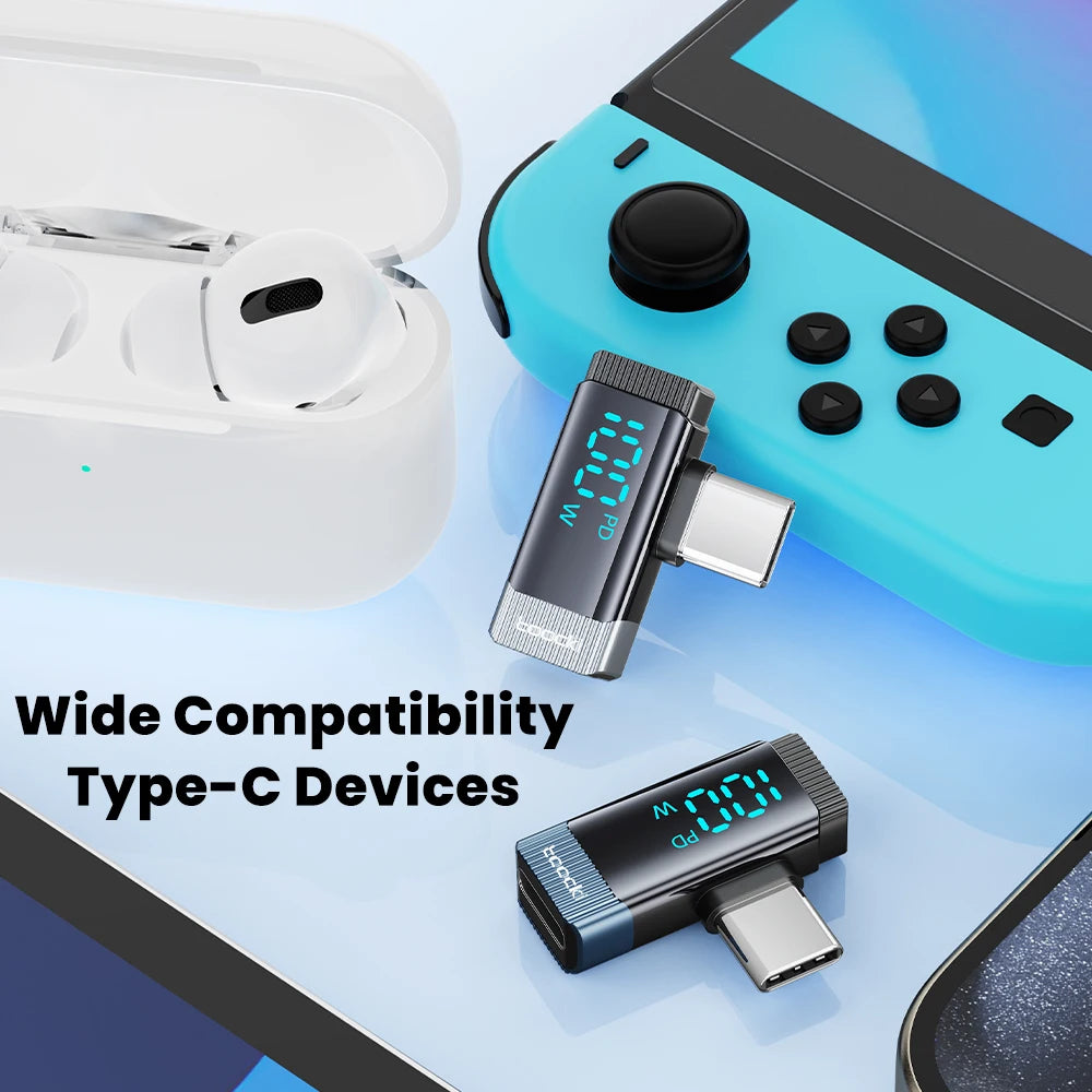 Toocki 90 Degree 100W Type C Adapter USB C Convertor OTG