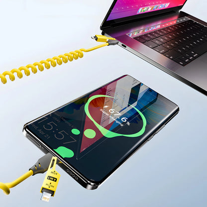 Zinc Alloy USB-C 4IN1 65W Fast Charging Cable for Phones PD