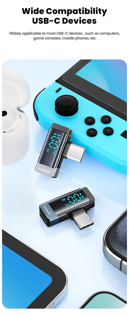 Toocki 90 Degree 100W Type C Adapter USB C Convertor OTG