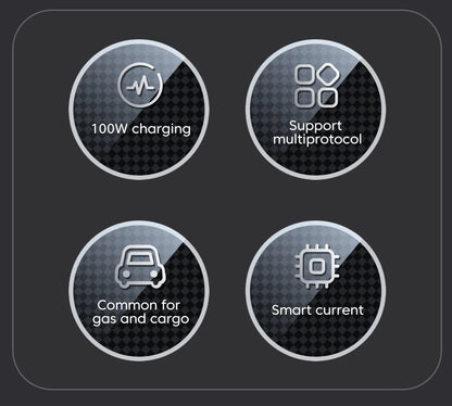100W 6 Ports Car Charger USB Type C PD QC3.0 Fast Charger