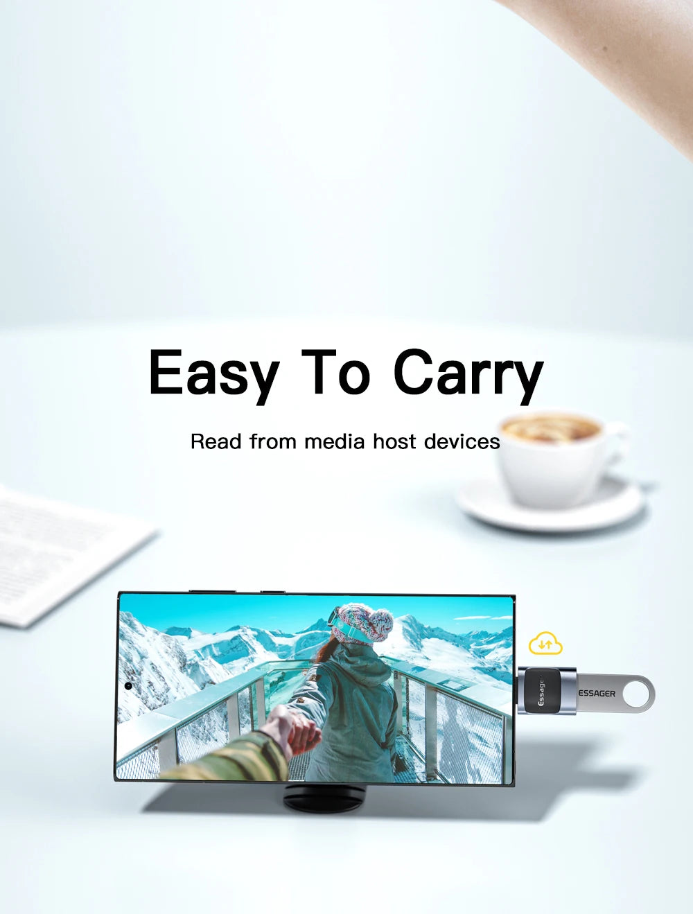 Essager USB 3.0 To Type C OTG Adapter USB A Type C Male To Micro Type C USB A Female Converter For Macbook Laptops Card Reader
