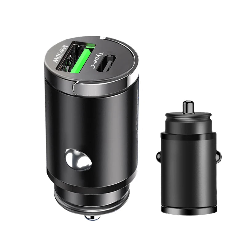 100W Mini USB Car Charger Fast Charging iPhone QC3.0 PD