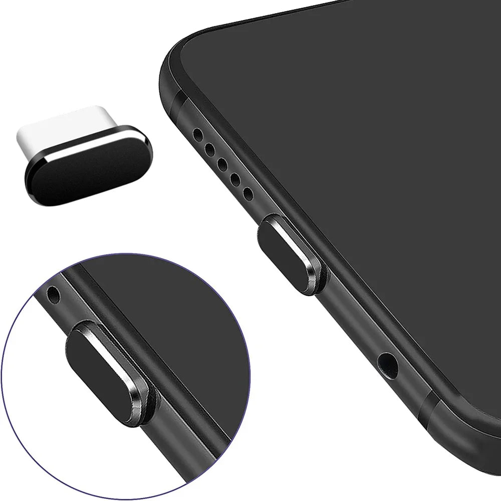 USB C Dust Plug & Brush Set for iPhone Samsung Charging Port