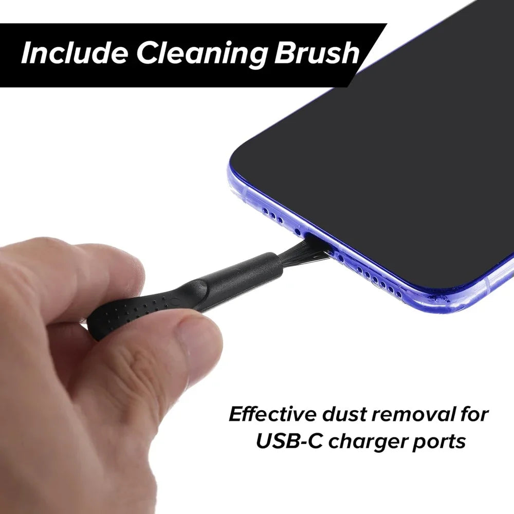 USB C Dust Plug & Brush Set for iPhone Samsung Charging Port