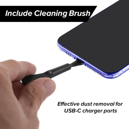USB C Dust Plug & Brush Set for iPhone Samsung Charging Port